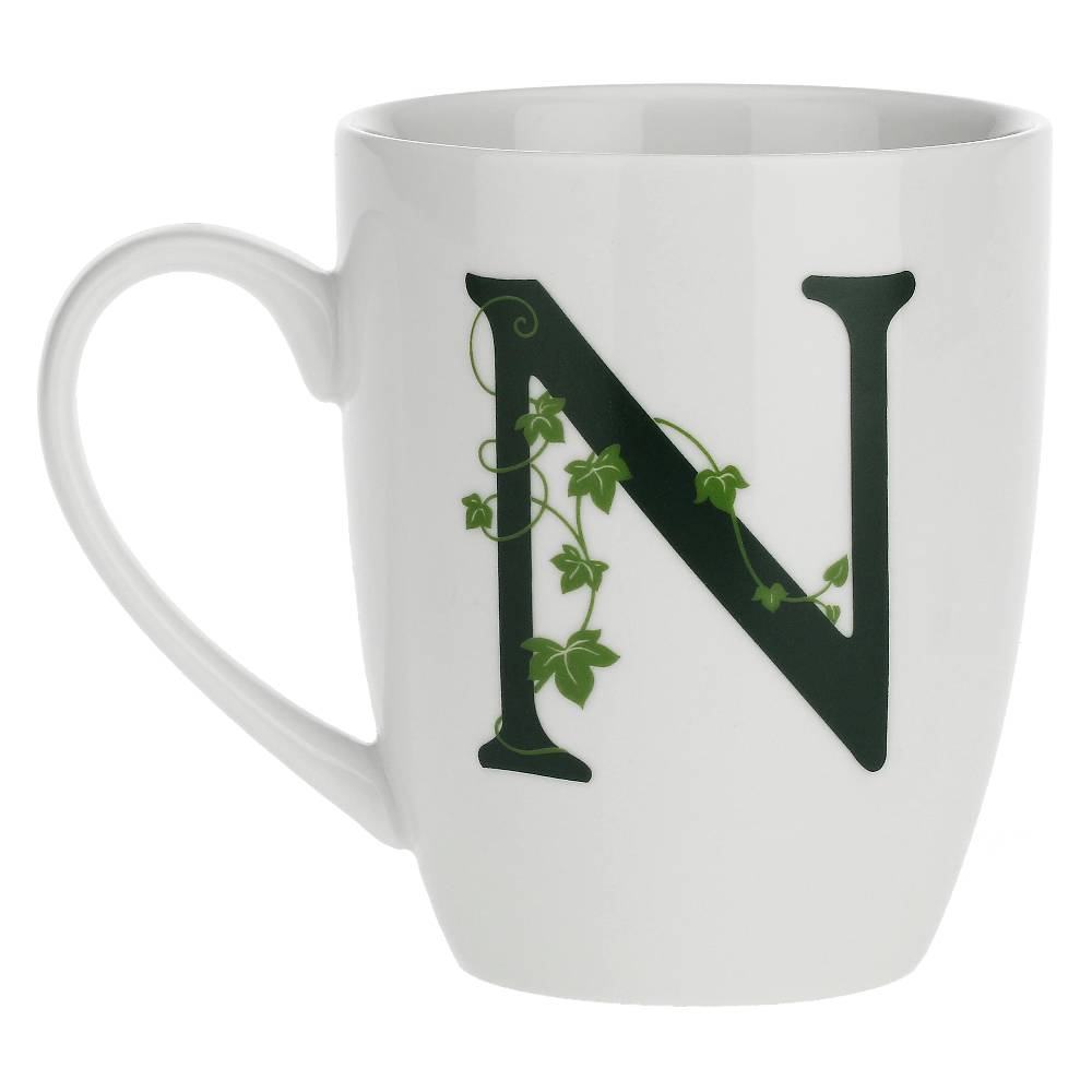 La Porcellana Bianca Gift box Mug con lettera 'N' Atupertu Trasporto libero internazionale