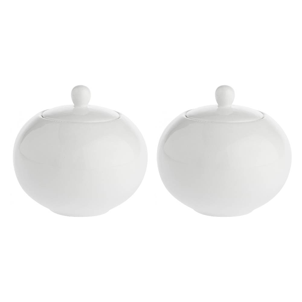 La Porcellana Bianca Set 2 Zuccheriere Essenziale Vendita Calda