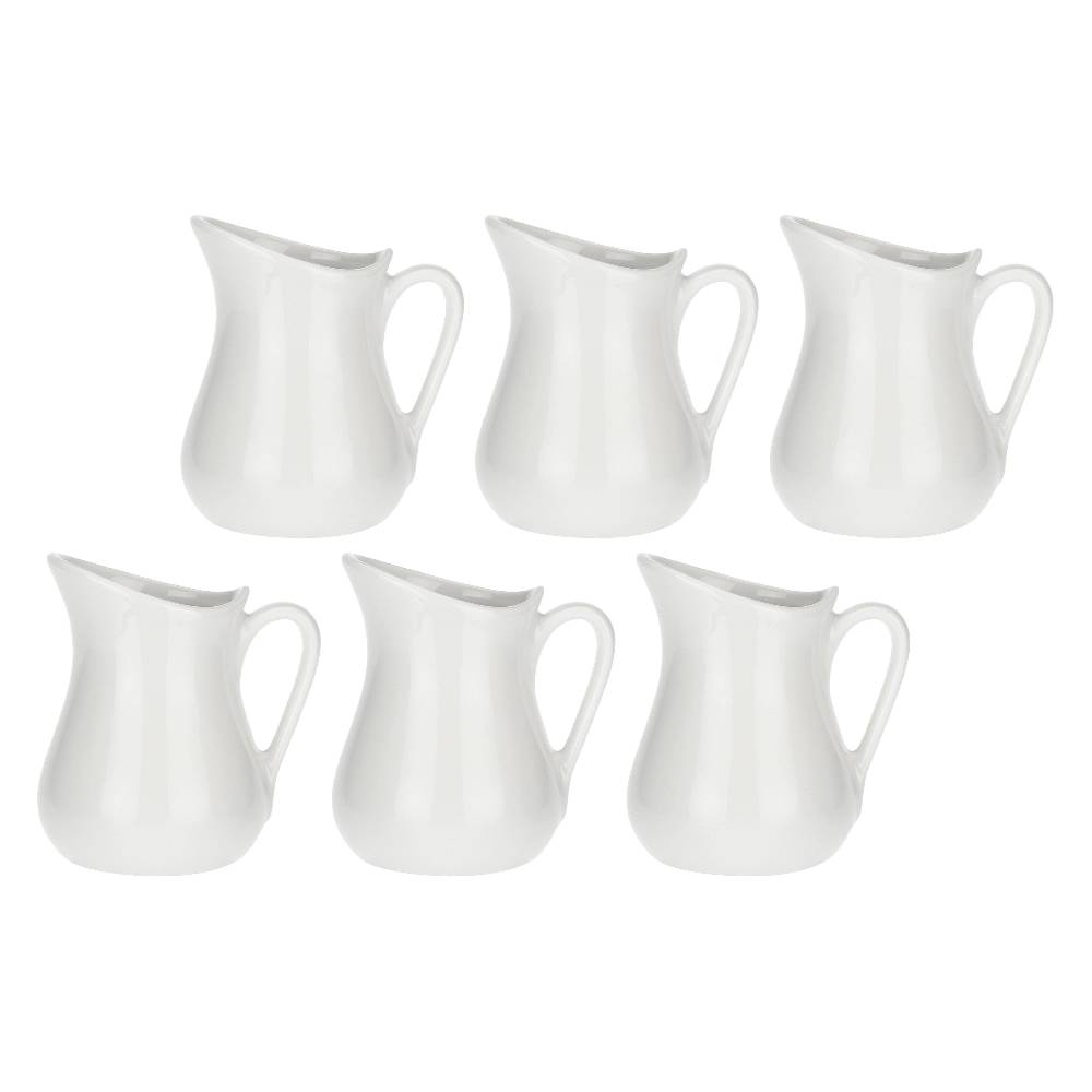 La Porcellana Bianca Set 6 cremiere con manico 70 cc Corte Sconto