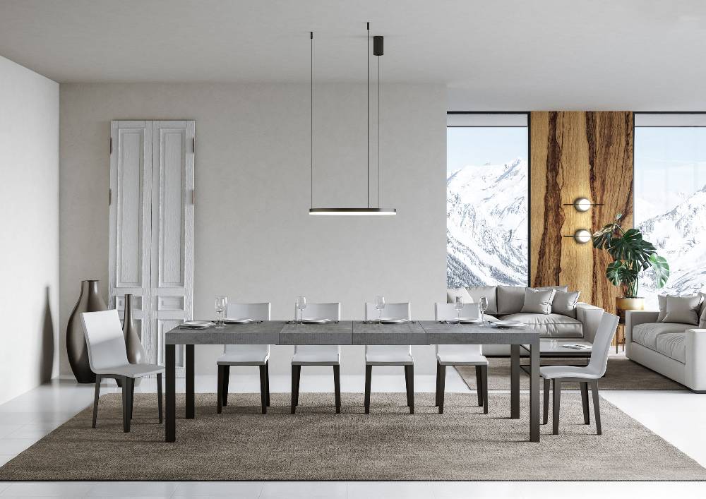 Itamoby Tavolo allungabile 90×180/284 cm Everyday Premium Cemento telaio Antracite Acquista Ora