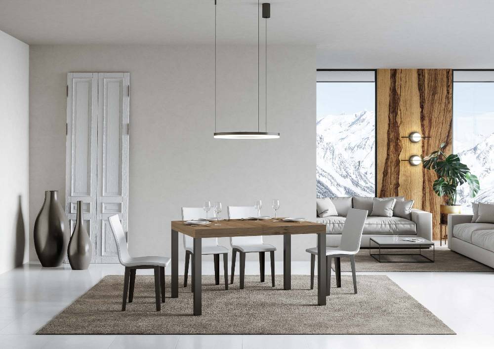 Itamoby Tavolo allungabile 90×130/234 cm Everyday Premium Quercia Natura telaio Antracite Sconto