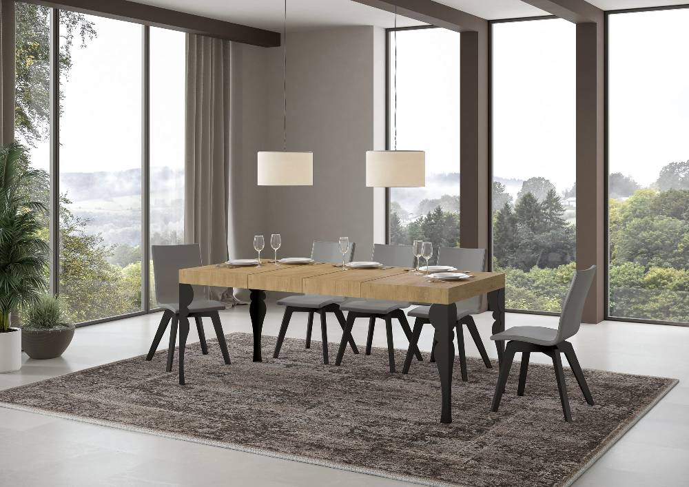 Itamoby Tavolo allungabile 90×130/234 cm Paxon Premium Quercia Natura telaio Antracite Promozione Limitata