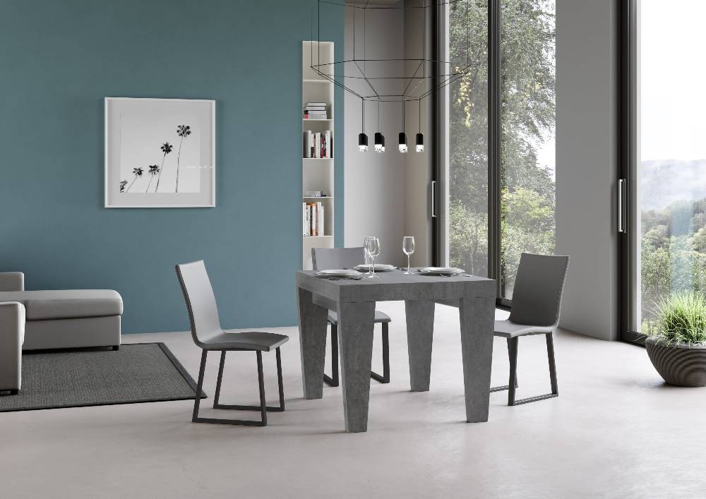 Itamoby Tavolo Spimbo Allungabile Cemento 90×90 Allungato 246 Spedizione gratuita