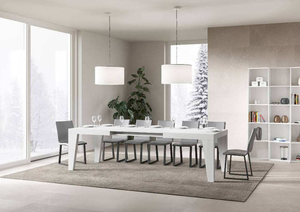 Itamoby Tavolo Naxy Allungabile Bianco Frassino 90×180 Allungato 440 Offerta Anniversario