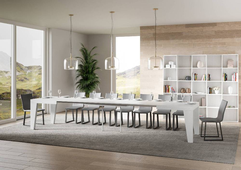 Itamoby Tavolo Naxy Allungabile Bianco Frassino 90×180 Allungato 440 Offerta Anniversario