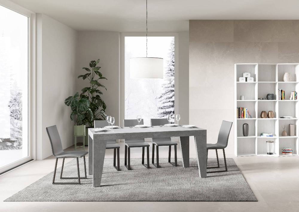 Itamoby Tavolo Naxy Allungabile Cemento 90×160 Allungato 264 Comprane uno, ottenene uno gratis