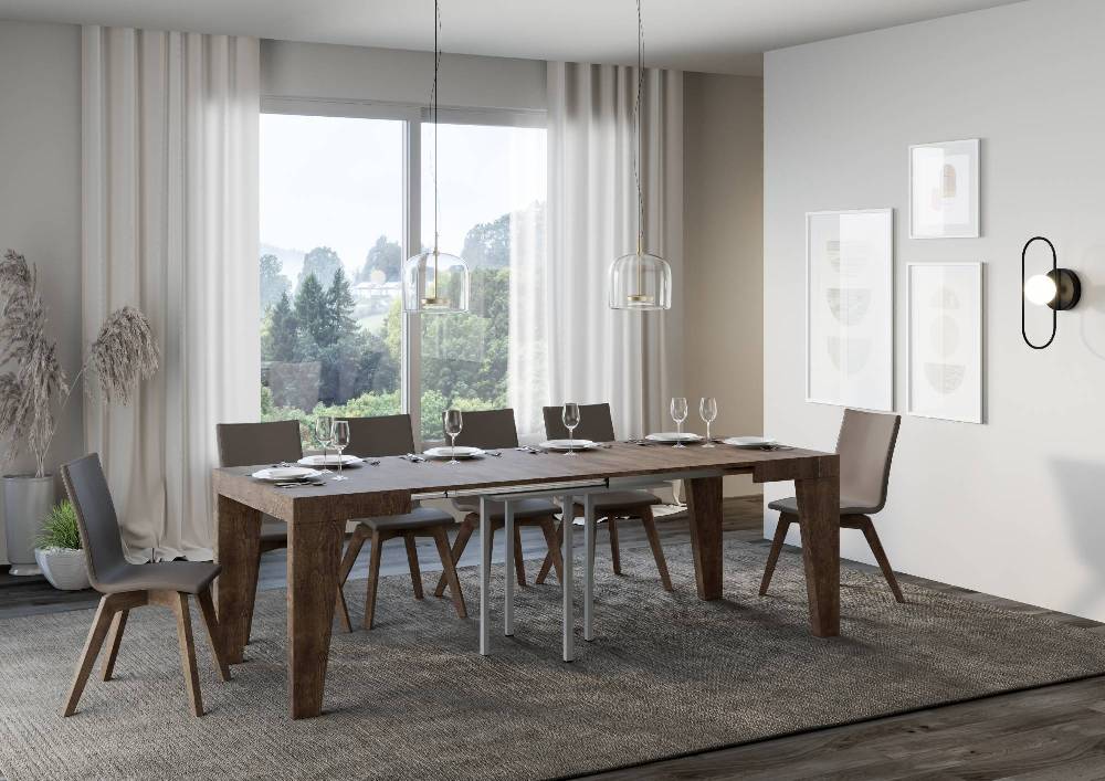 Itamoby Tavolo Naxy Allungabile Noce 90×90 Allungato 246 Offerta settimanale