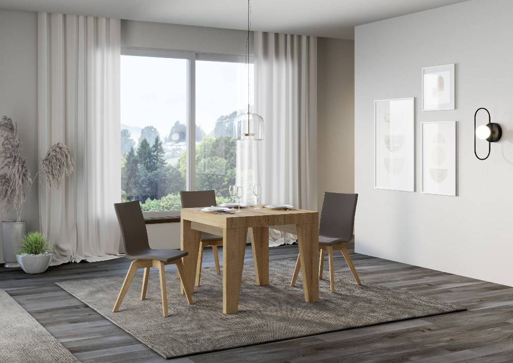 Itamoby Tavolo Naxy Allungabile Quercia Natura 90×90 Allungato 246 Rilascio limitato