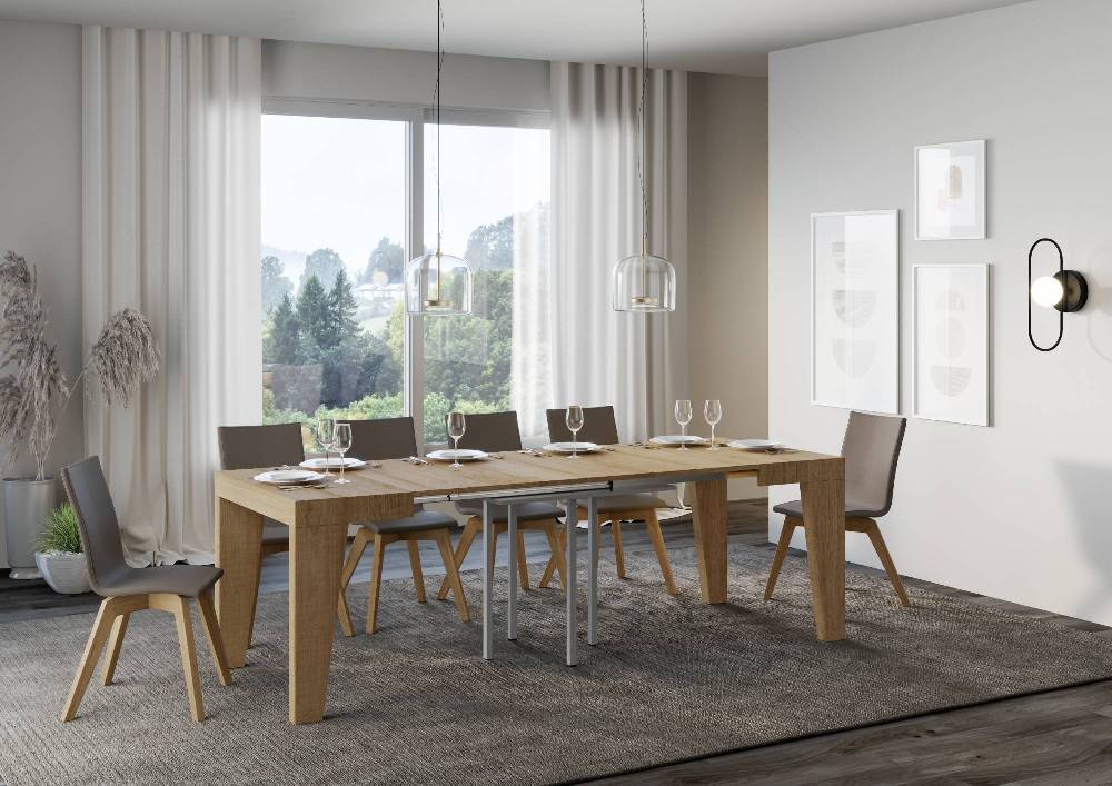 Itamoby Tavolo Naxy Allungabile Quercia Natura 90×90 Allungato 246 Rilascio limitato