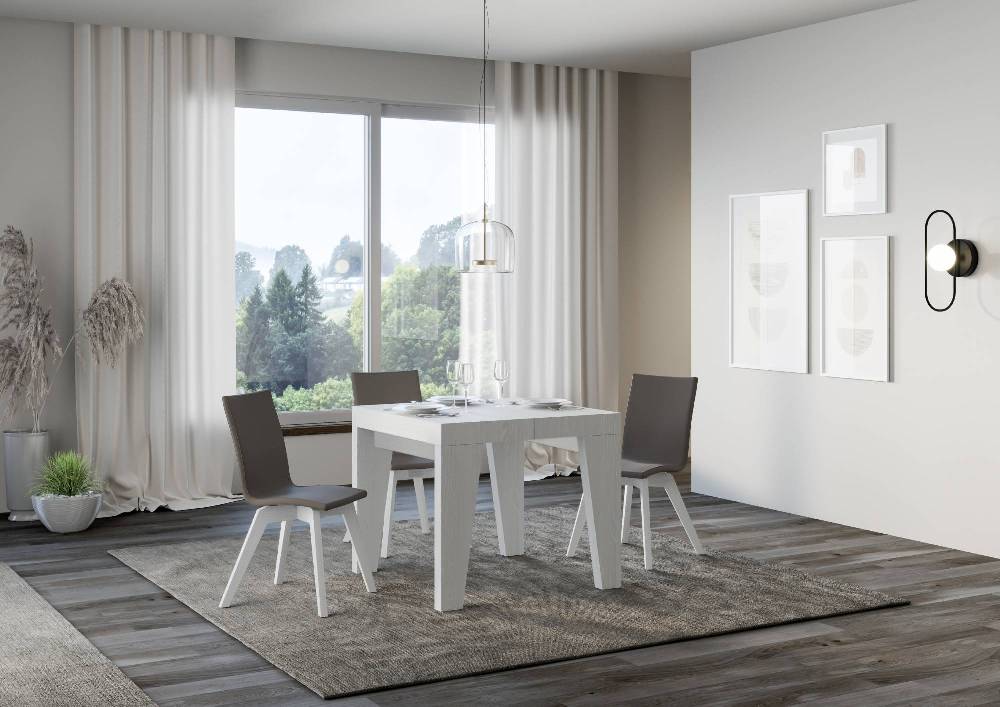 Itamoby Tavolo Naxy Allungabile Bianco Frassino 90×90 Allungato 246 Ultimi tre giorni