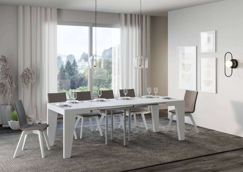 Itamoby Tavolo Naxy Allungabile Bianco Frassino 90×90 Allungato 246 Ultimi tre giorni