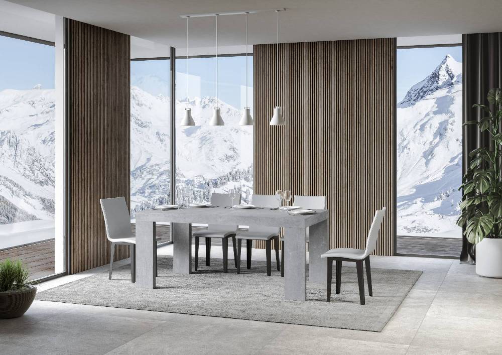 Itamoby Tavolo Roxell Allungabile Cemento 90×180 Allungato 440 Latest stili