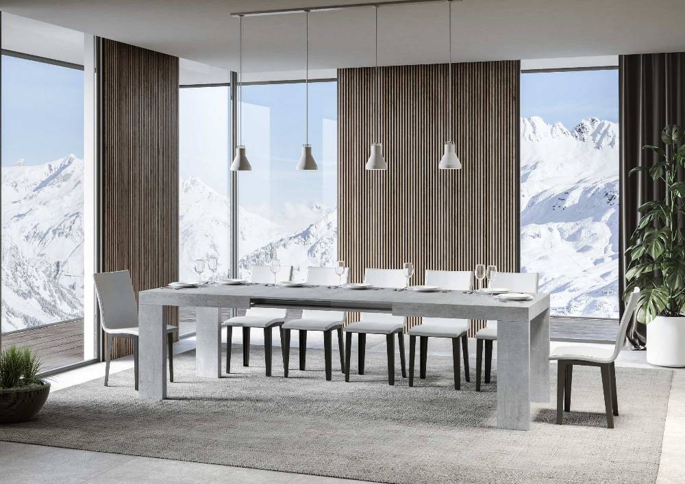 Itamoby Tavolo Roxell Allungabile Cemento 90×180 Allungato 440 Latest stili