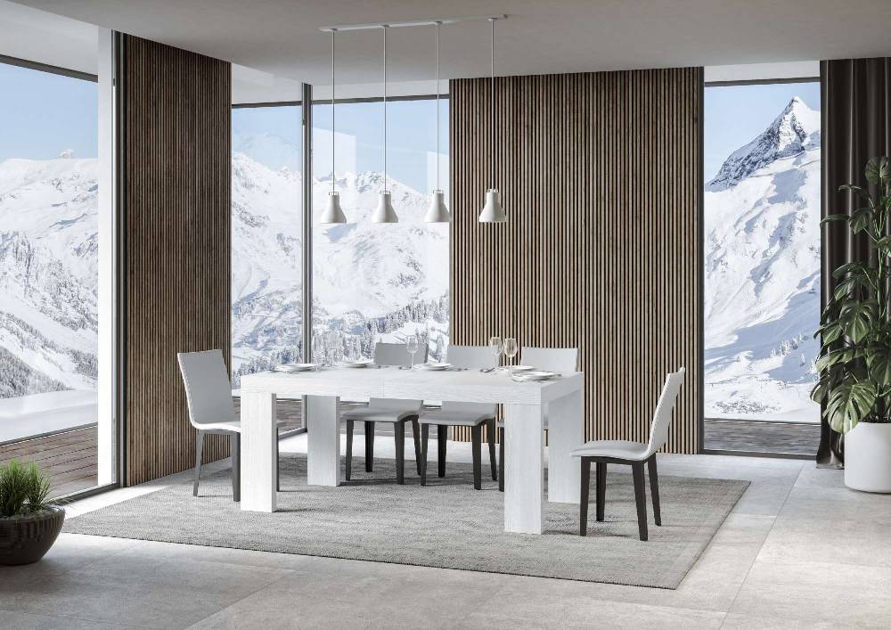 Itamoby Tavolo Roxell Allungabile Bianco Frassino 90×160 Allungato 420 Fino al 65% di sconto