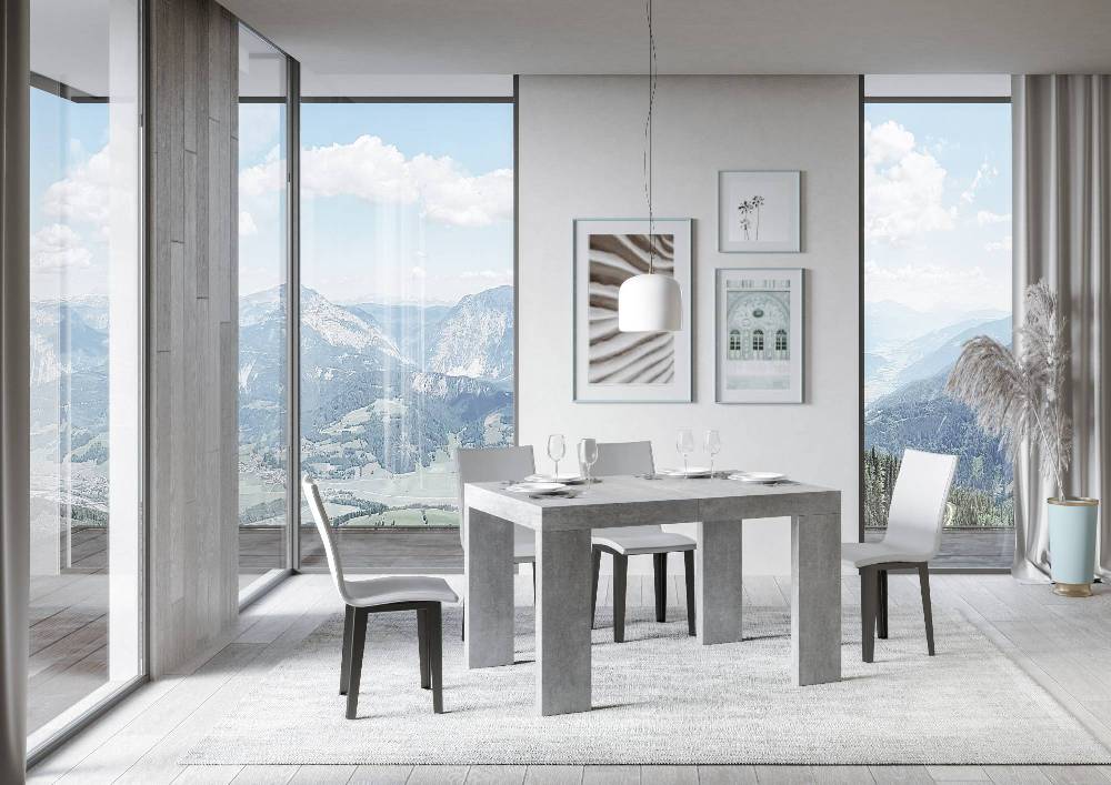 Itamoby Tavolo Roxell Allungabile Cemento 90×130 Allungato 390 Offerta speciale della fabbrica