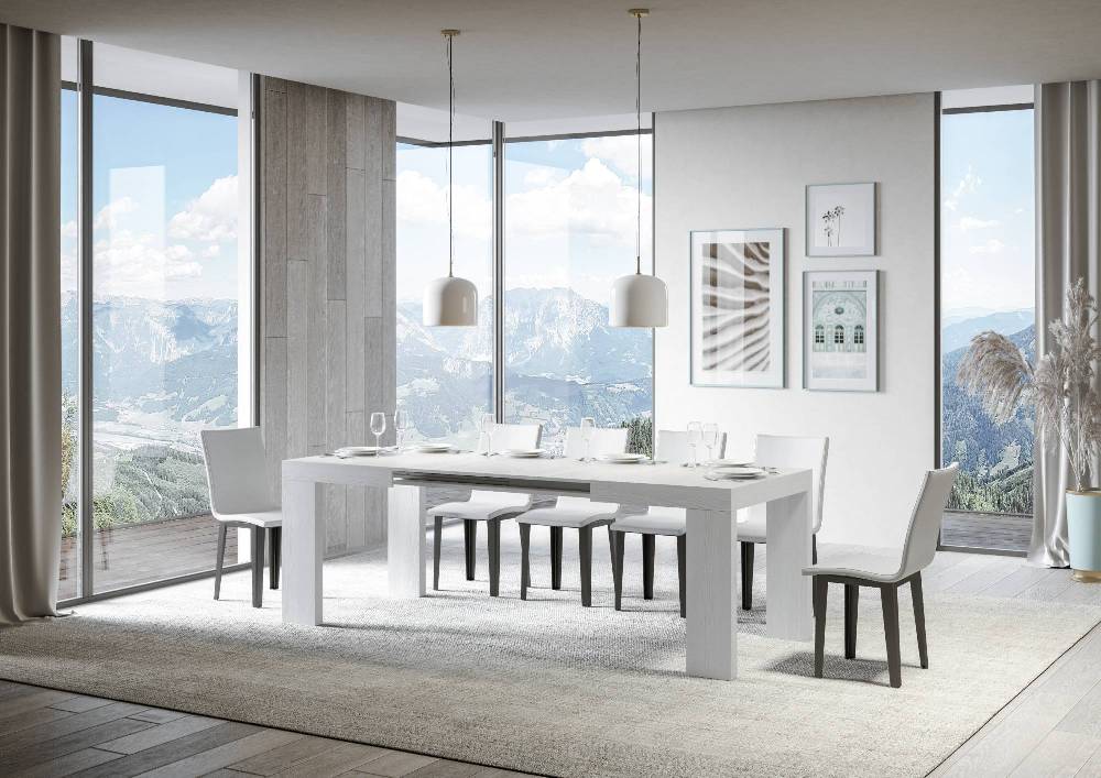 Itamoby Tavolo Roxell Allungabile Bianco Frassino 90×130 Allungato 390 Fino al 55% di sconto