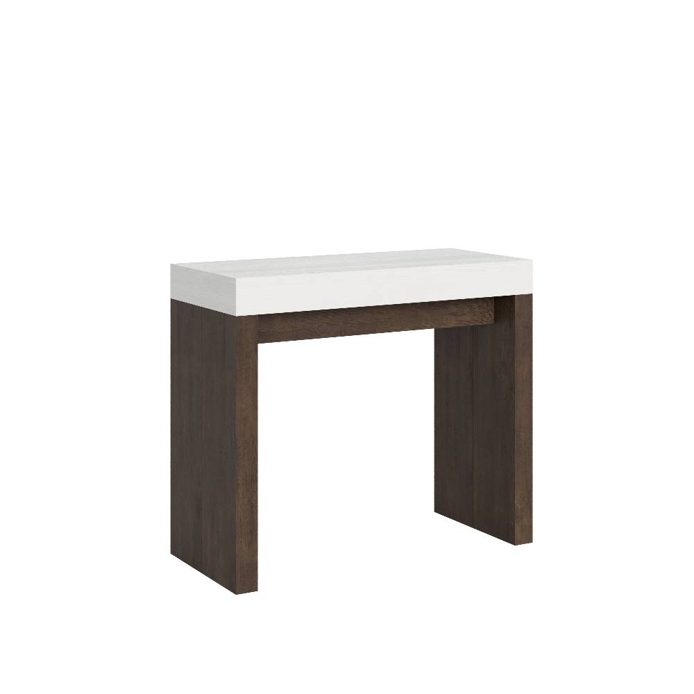 Itamoby Consolle Roxell Mix Piano Bianco Frassino Gambe Noce 50% di sconto con spedizione gratuita