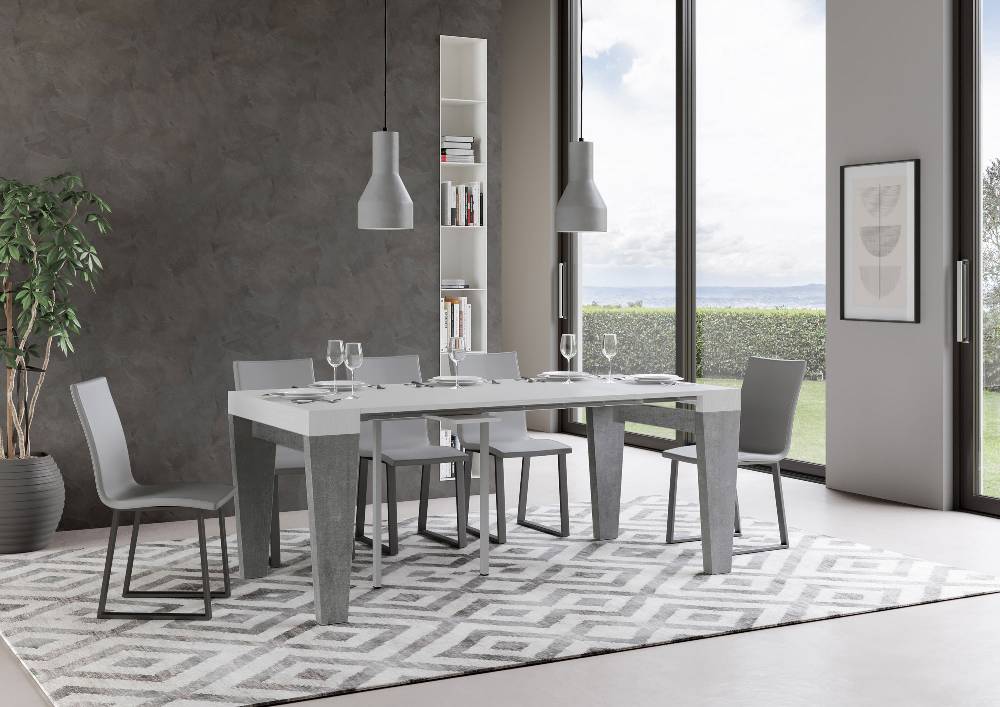 Itamoby Consolle Spimbo Mix Bianco Frassino Gambe Cemento Sconti questo mese