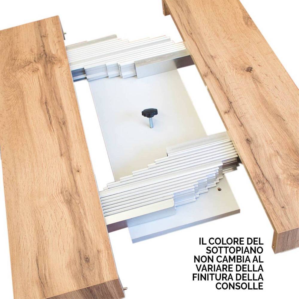 Itamoby Consolle Roxell Mix Small Piano Bianco Frassino Gambe Cemento Qualità Garantita