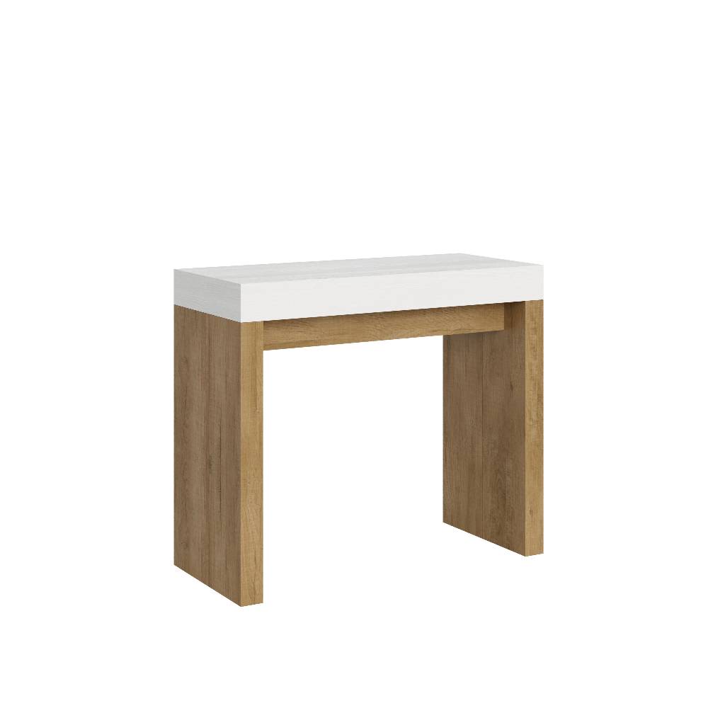 Itamoby Consolle Roxell Mix Small Piano Bianco Frassino Gambe Quercia Natura Negozi Online