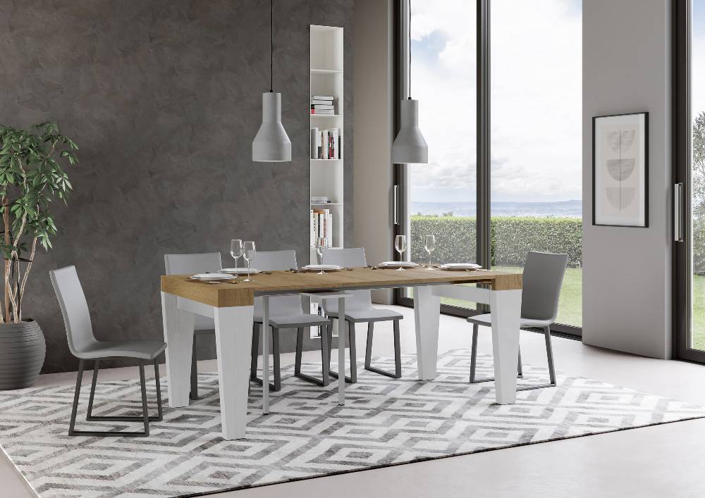 Itamoby Consolle Spimbo Mix Small Piano Quercia Natura Gambe Bianco Frassino Promozione Limitata
