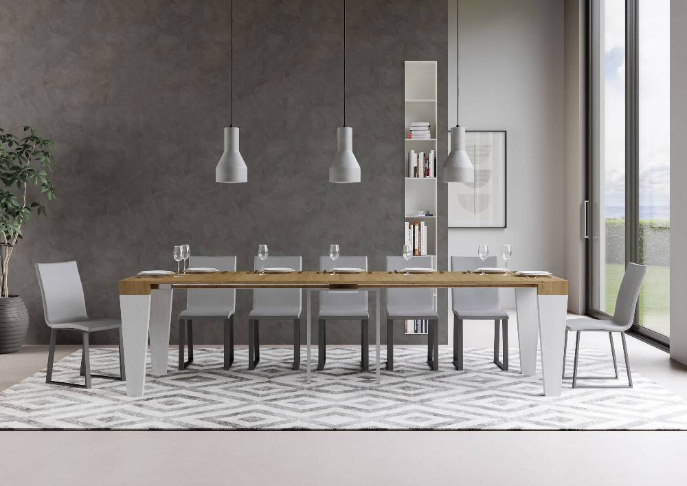 Itamoby Consolle Spimbo Mix Small Piano Quercia Natura Gambe Bianco Frassino Promozione Limitata