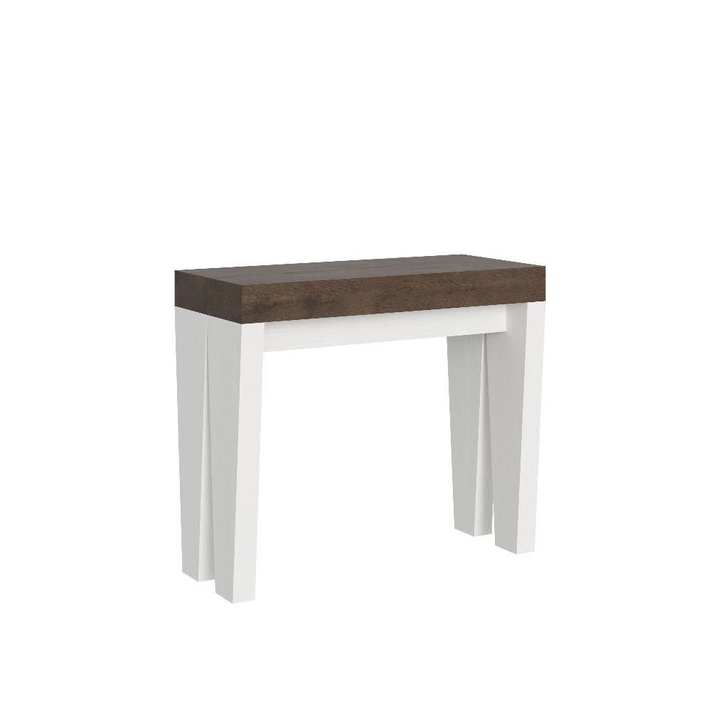 Itamoby Consolle Spimbo Mix Small Piano Noce Gambe Bianco Frassino