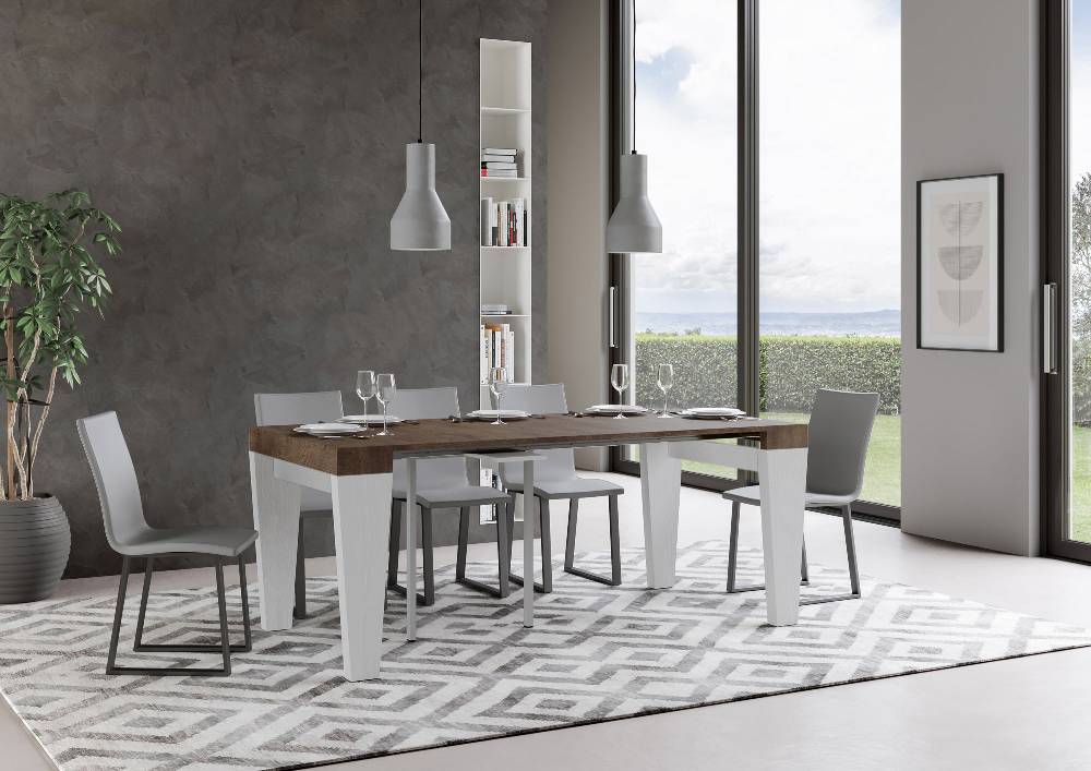 Itamoby Consolle Spimbo Mix Small Piano Noce Gambe Bianco Frassino Fino Al -60%