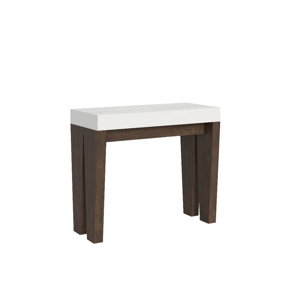 Itamoby Consolle Spimbo Mix Small Piano Bianco Frassino Gambe Noce Prezzo Ridotto