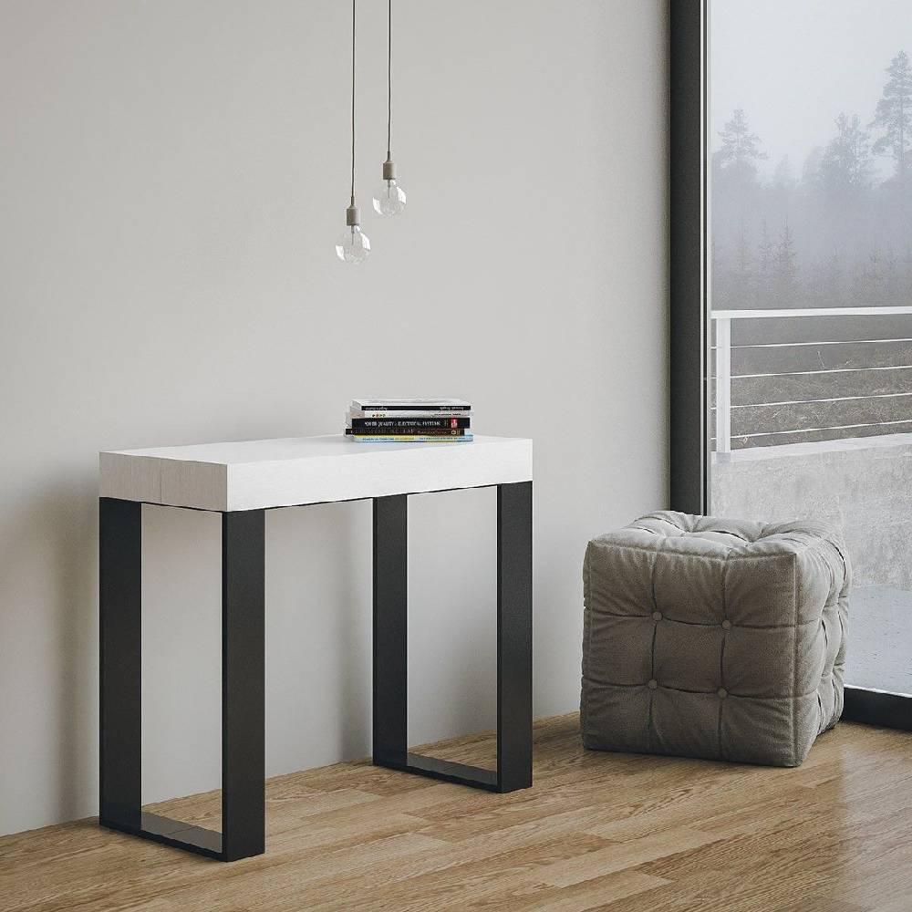 Itamoby Consolle Tecno Premium Bianco Frassino telaio Antracite Grandi sconti