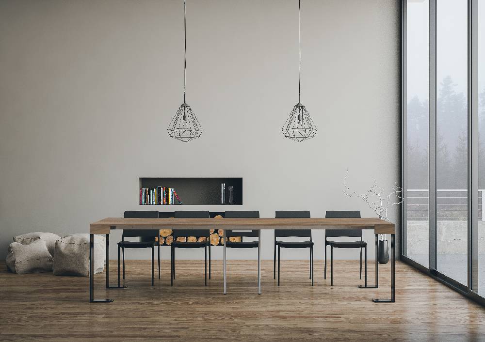 Itamoby Consolle Tecno Noce telaio Antracite Offerte stagionali