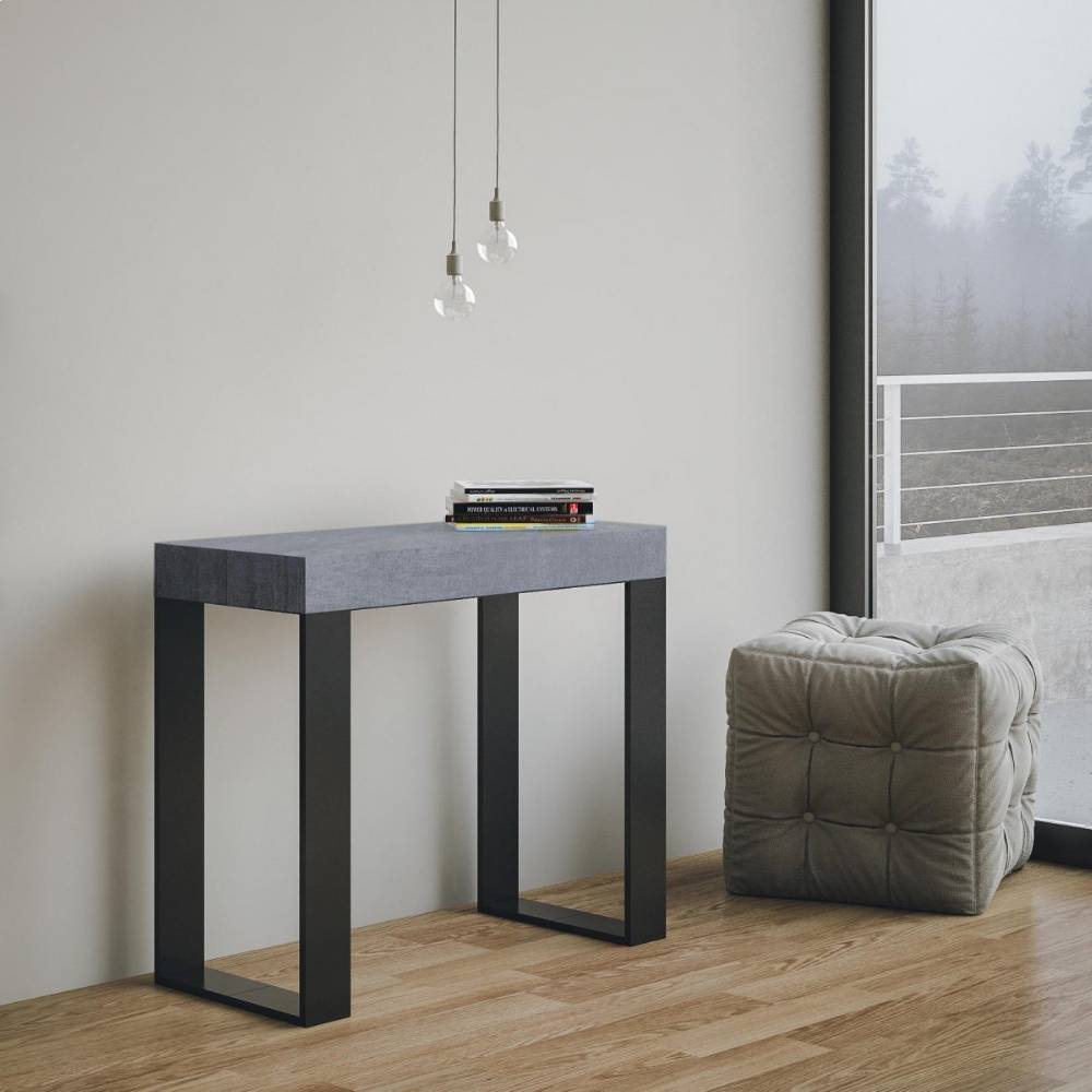 Itamoby Consolle Tecno Cemento telaio Antracite Liquidazione