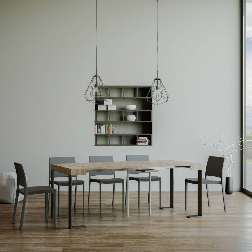 Itamoby Consolle Tecno Quercia Natura telaio Antracite Comprane uno, ottenene uno gratis