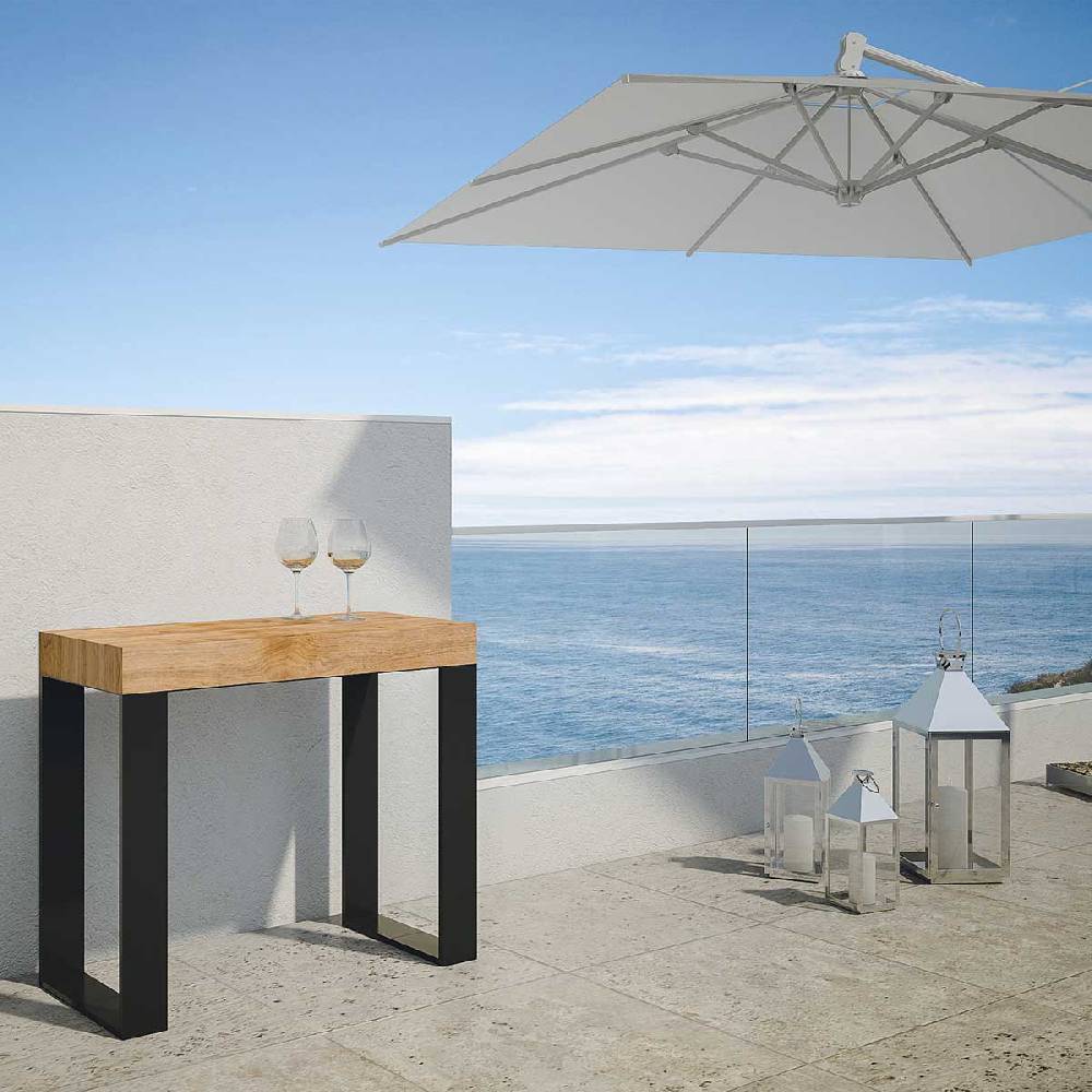 Itamoby Consolle Tecno Small Premium Abete Tinto telaio Antracite Offerte speciali