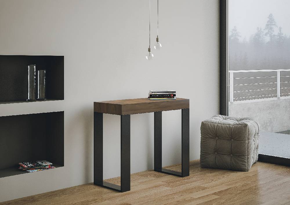 Itamoby Consolle Tecno Small Premium Noce telaio Antracite Enormi risparmi