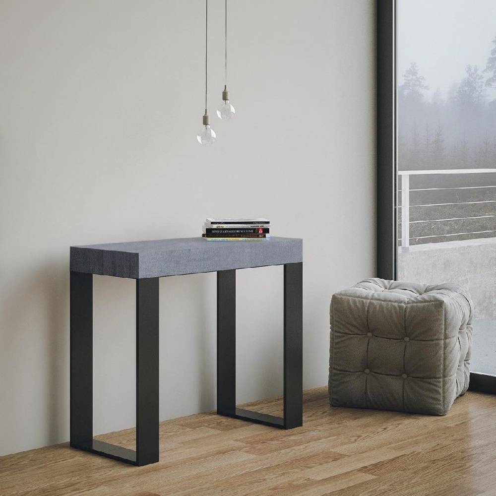 Itamoby Consolle Tecno Small Cemento telaio Antracite Rilascio limitato