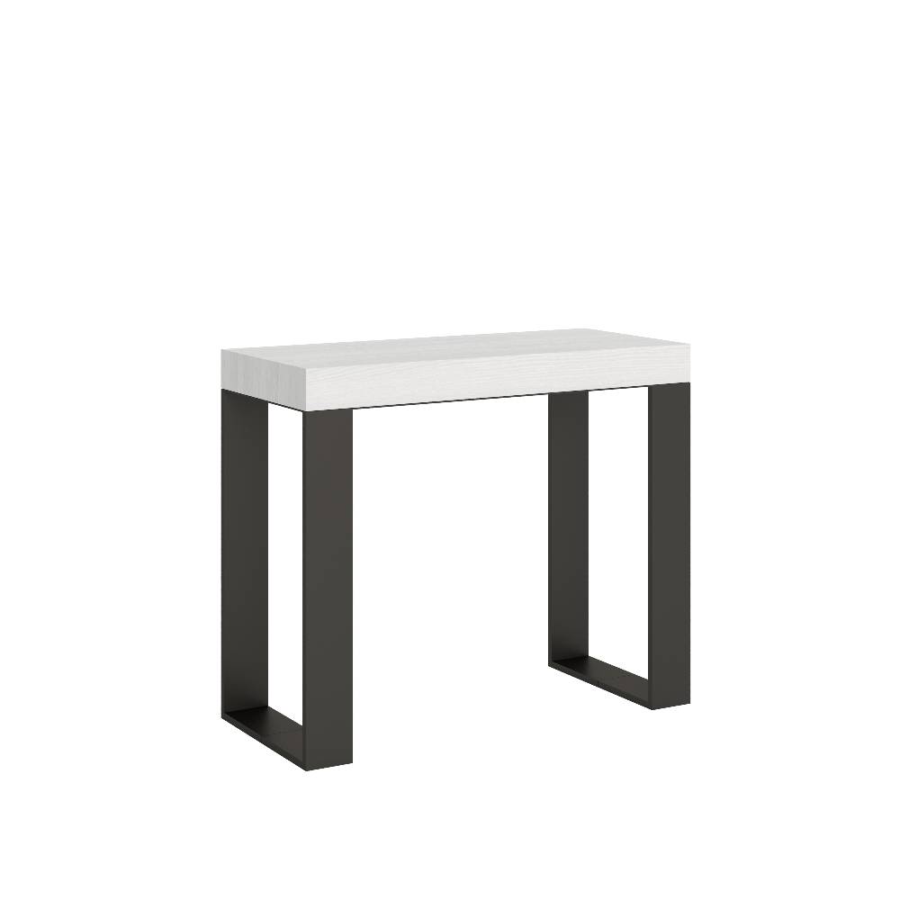 Itamoby Consolle Tecno Small Bianco Frassino telaio Antracite