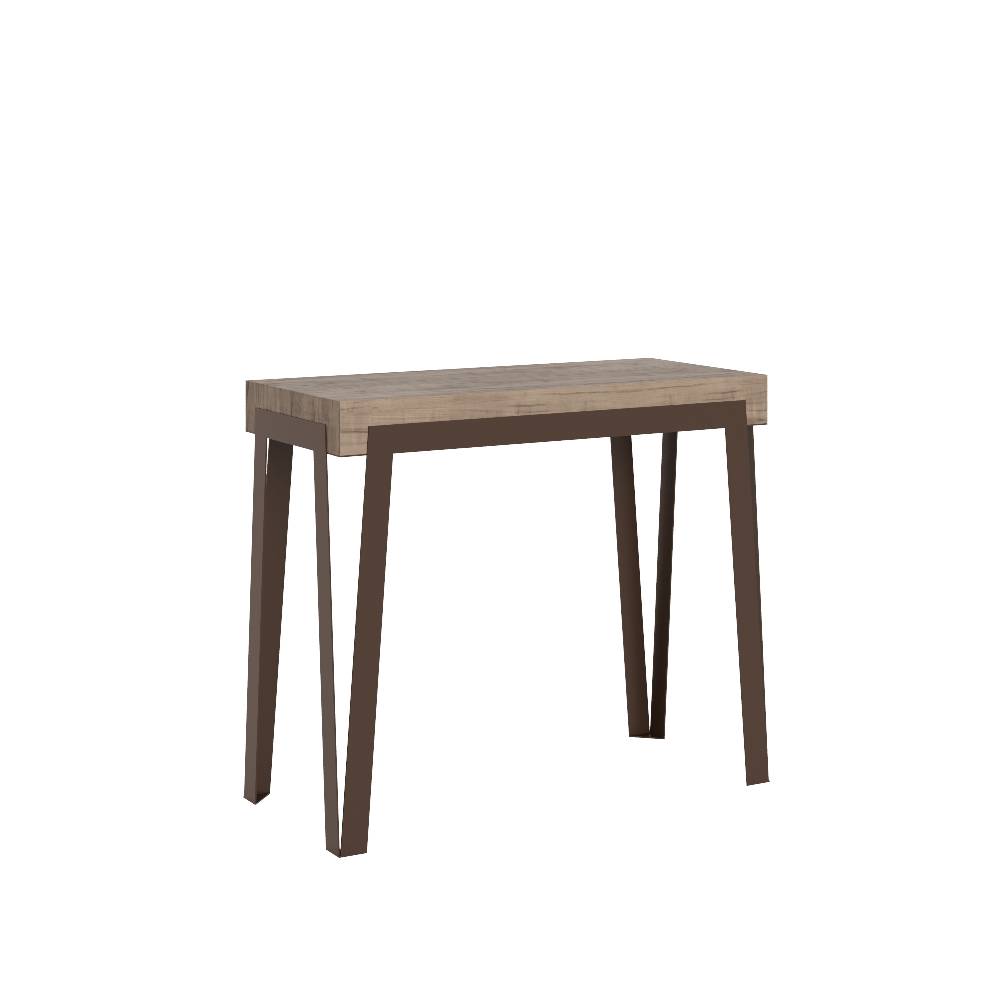 Itamoby Consolle Rio Premium Quercia Natura telaio Ruggine
