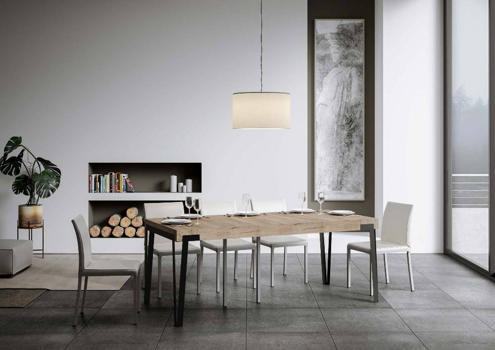 Itamoby Consolle Rio Small Premium Quercia Natura telaio Ruggine Officina