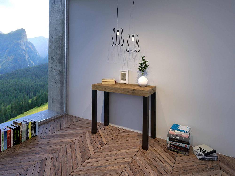 Itamoby Consolle EveryDay Quercia Natura telaio Antracite Convenienza