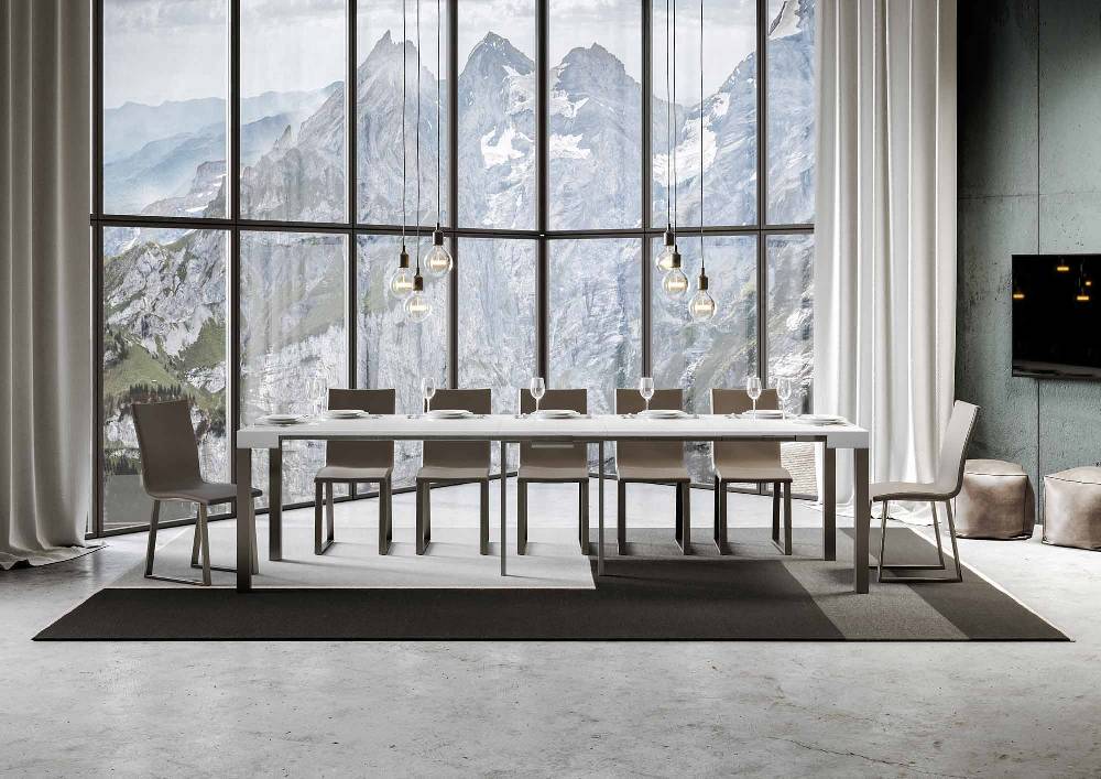 Itamoby Consolle Everyday Bianco Frassino telaio Antracite Novità