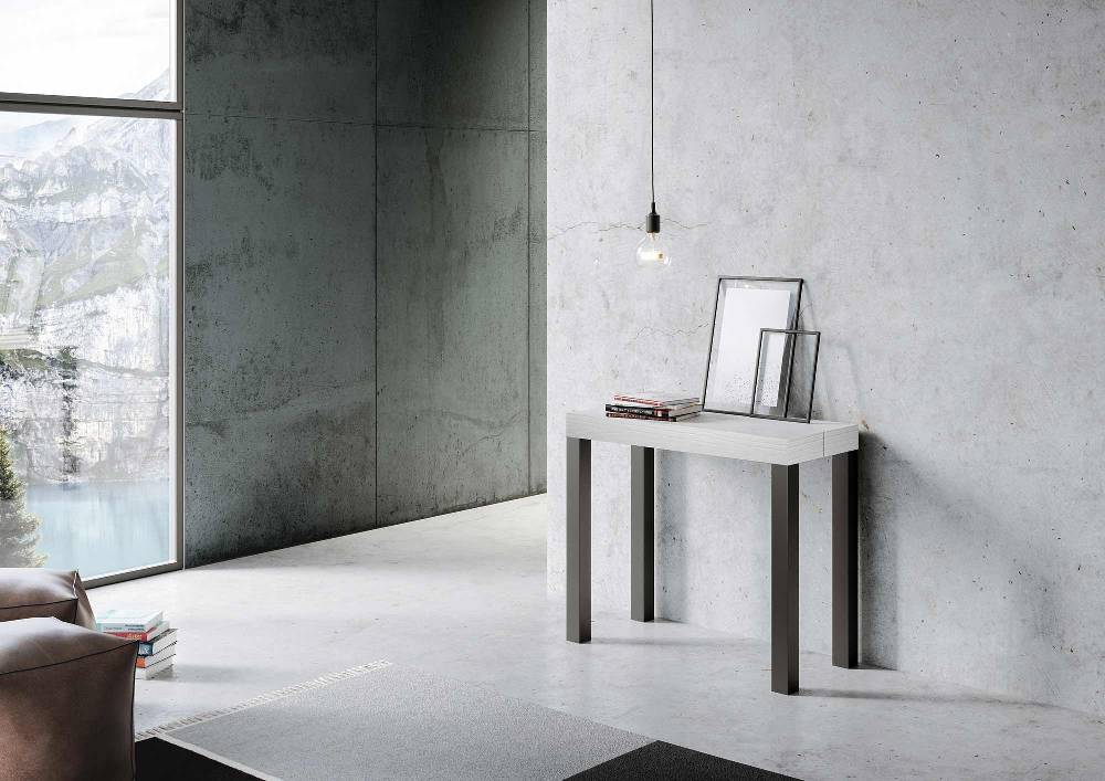 Itamoby Consolle EveryDay Small Bianco Frassino telaio Antracite Economico