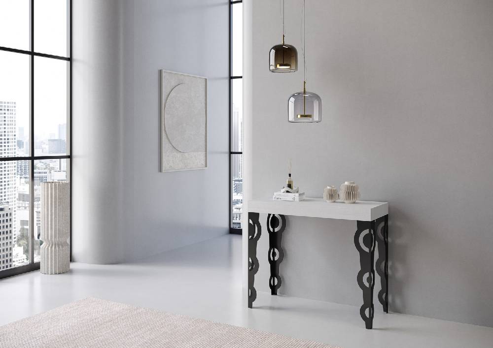 Itamoby Consolle Karamay Premium Bianco Frassino telaio Antracite Saldi