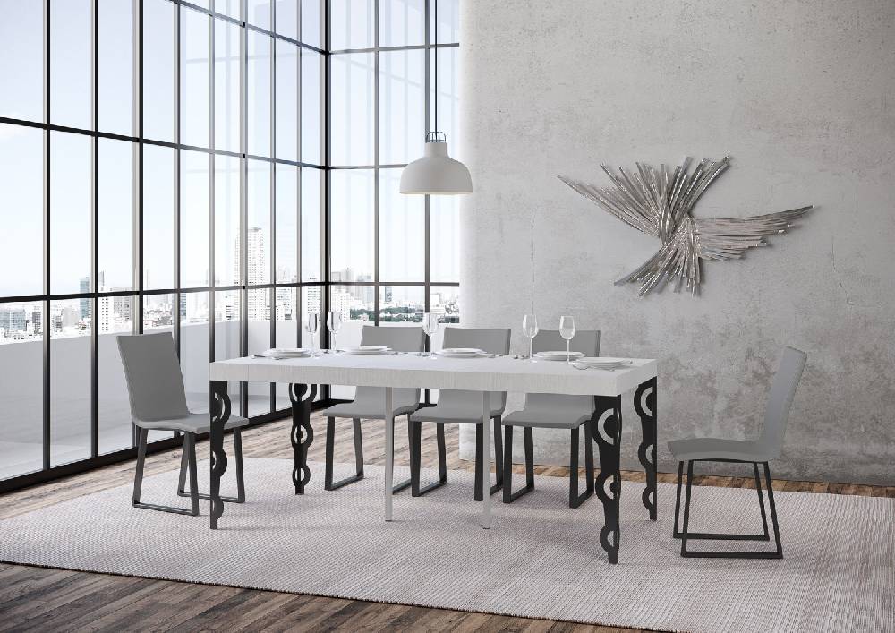 Itamoby Consolle Karamay Small Premium Bianco Frassino telaio Antracite Vendita Economica