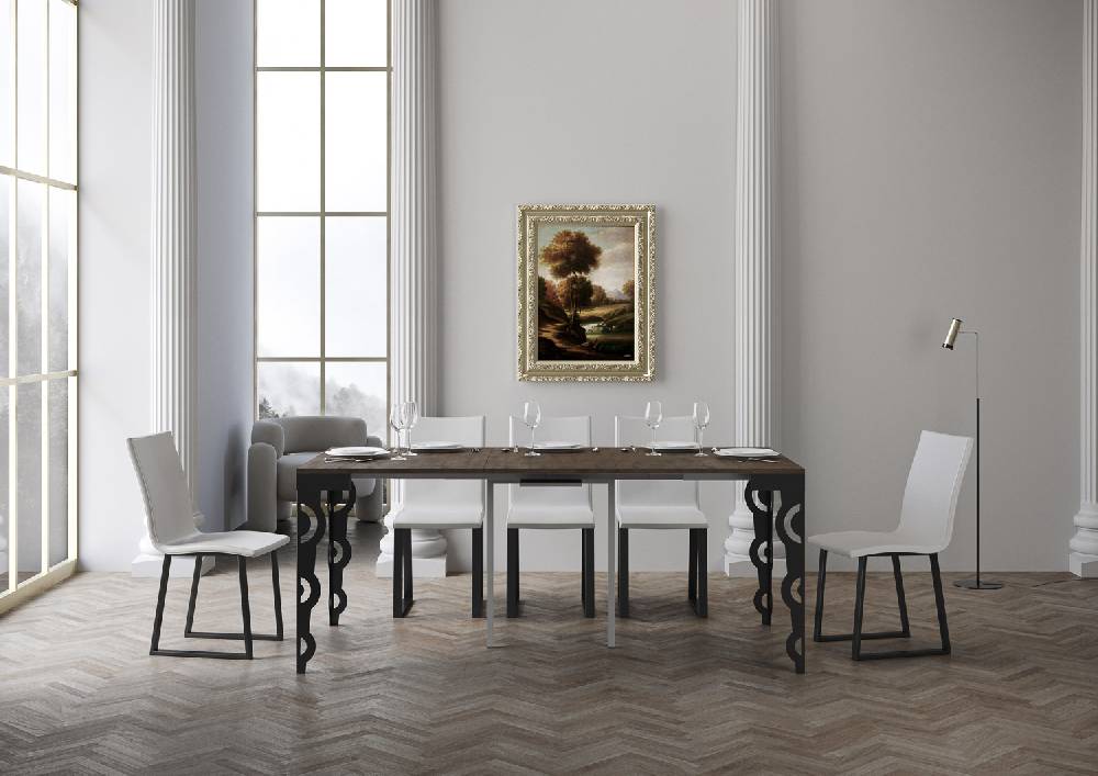 Itamoby Consolle Karamay Evolution Noce telaio Antracite Saldi Di Fabbrica