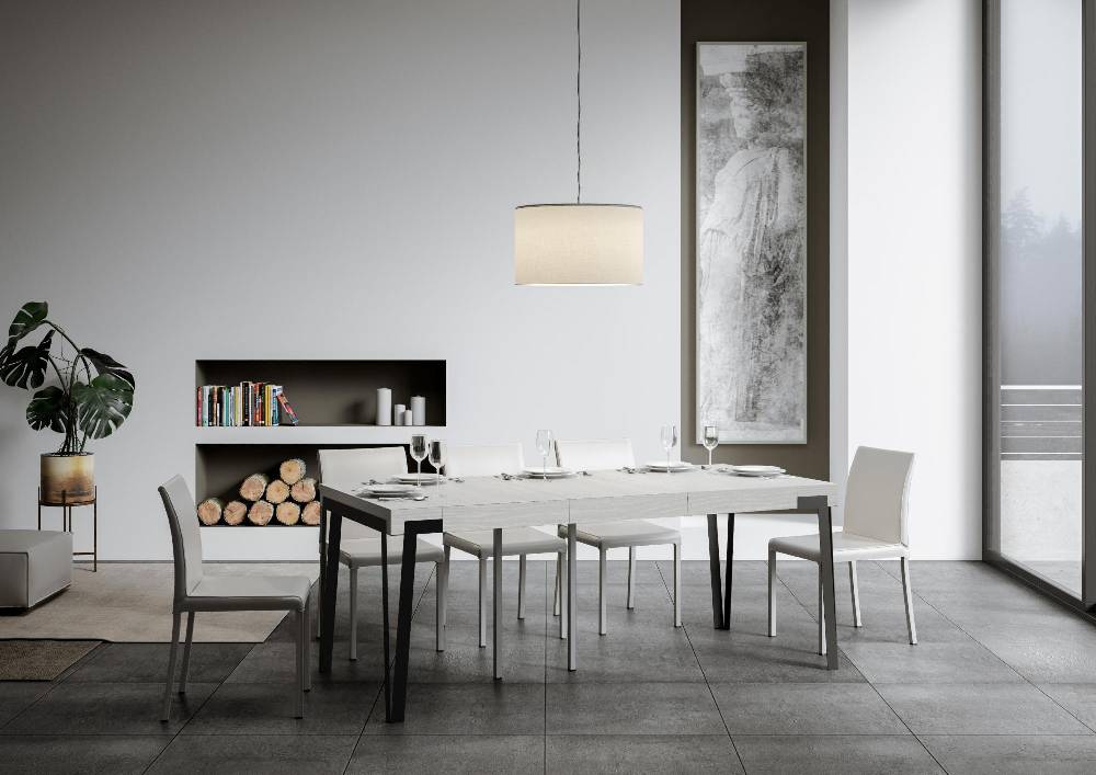 Itamoby Consolle Rio Premium Bianco Frassino telaio Antracite Sconto di tempo limitato