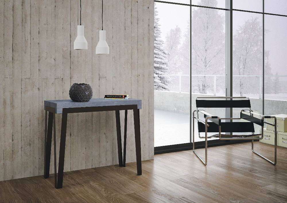 Itamoby Consolle Rio Small Premium Cemento telaio Antracite Offerta esclusiva