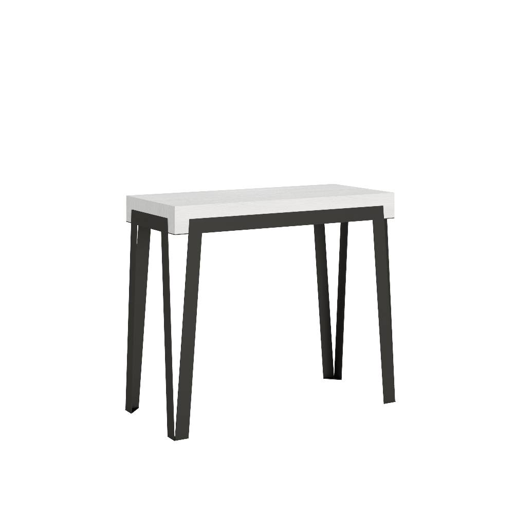 Itamoby Consolle Rio Small Premium Bianco Frassino telaio Antracite Vendite stagionali