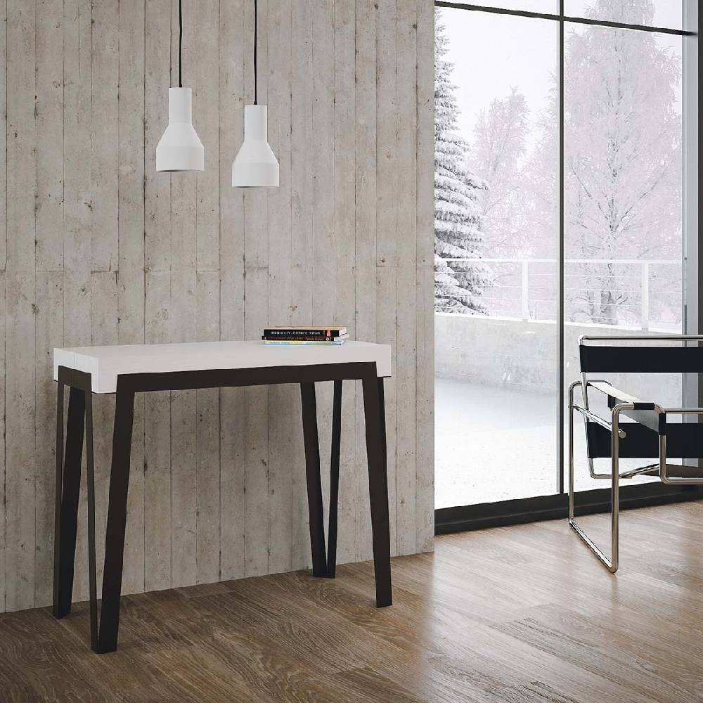Itamoby Consolle Rio Small Premium Bianco Frassino telaio Antracite Vendite stagionali