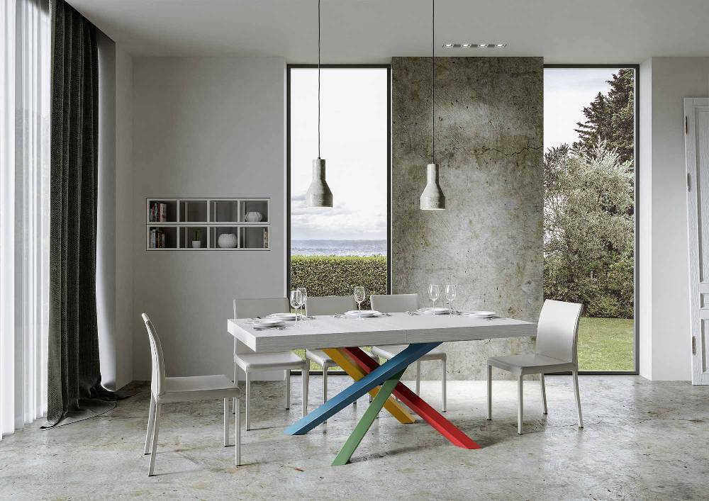 Itamoby Tavolo allungabile 90×160/264 cm Volantis Premium Bianco Frassino telaio 4/B Super Saving Price